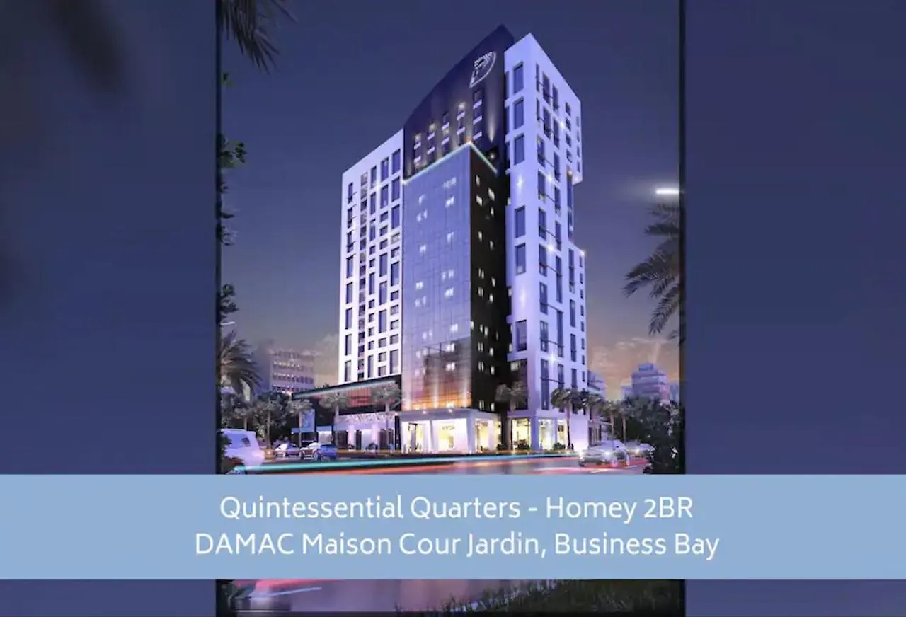 Apartman Homey 2Br Damac Maison Cour Jardin, Business Bay Dubaj